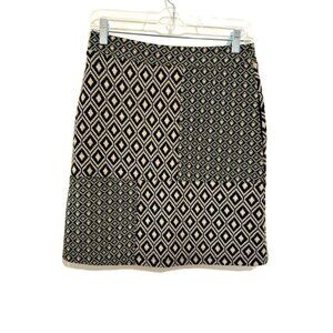 NWT NEXT  UK MINI SKIRT IN SIZE 6 GOLD EMBELLISHED TWO POCKETS BACK ZIPPER